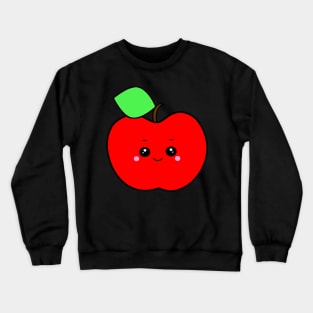 Cute Apple Sticker Crewneck Sweatshirt